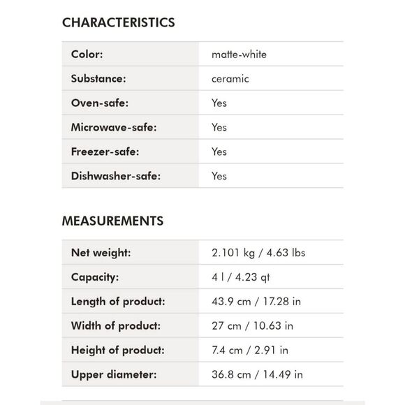 Staub Ceramic Oval 4L Baking Dish- Dark Blue - Picture 8 of 12